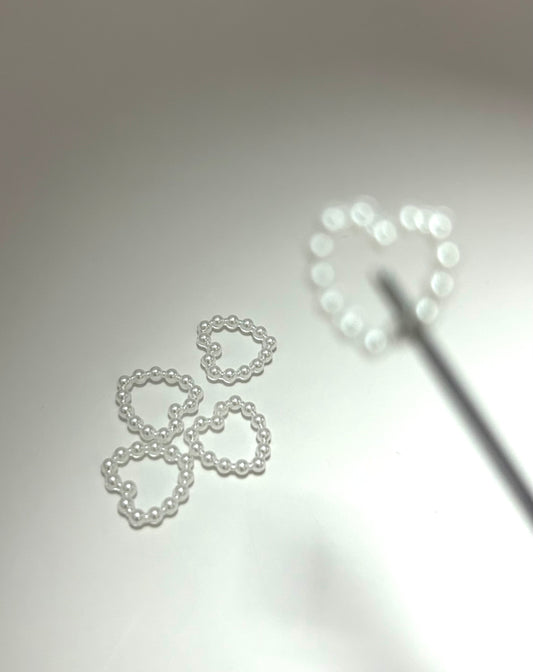 5pcs Pearl Hearts
